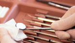 Photograph of drawer with dental instruments